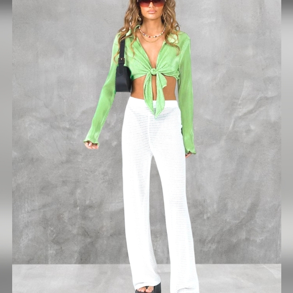 Princess Polly Tops - PRINCESS POLLY "Venga" Long Sleeve Front Tie Top ~ NWOT